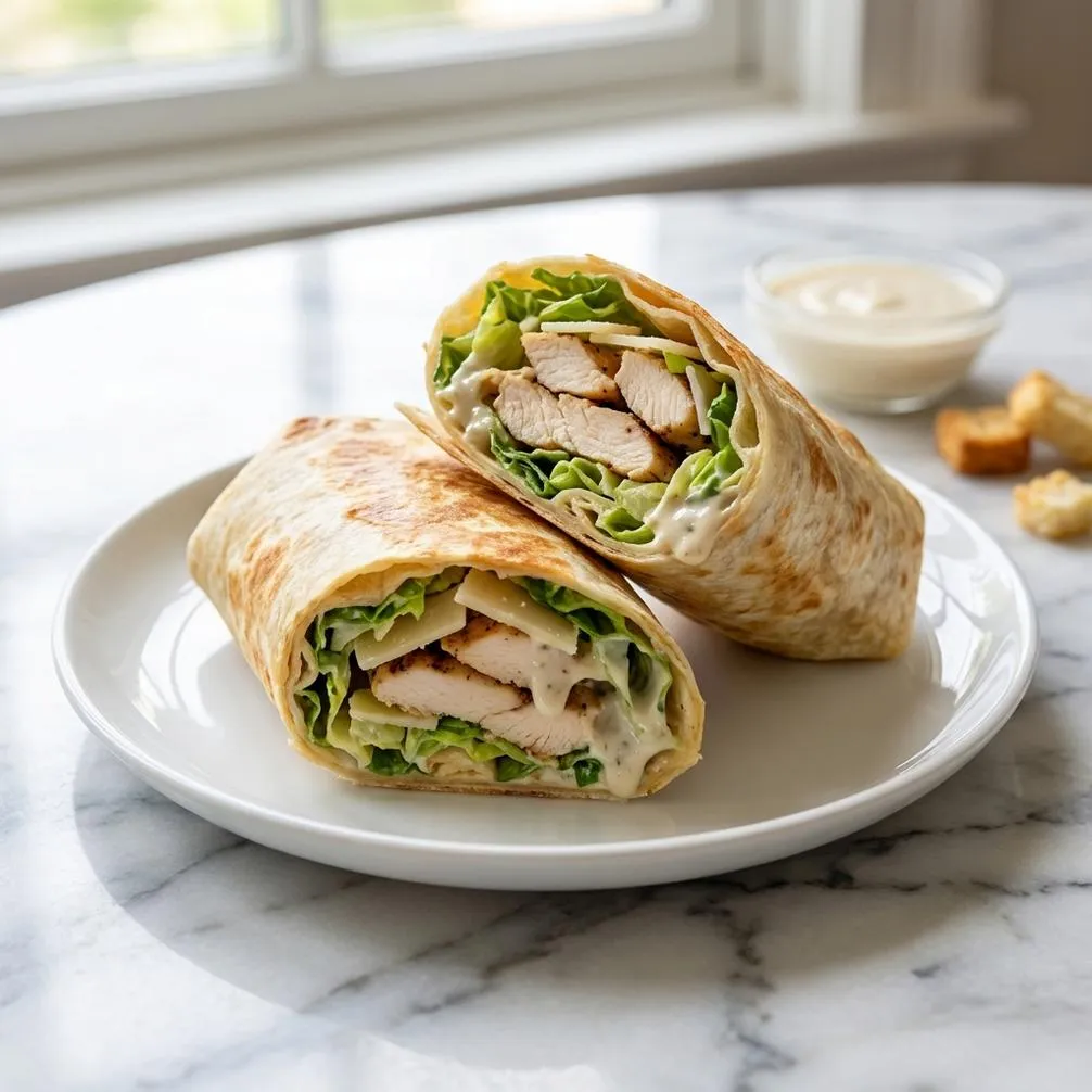 Easy recipe for Chicken Caesar Wrap in 15 mins