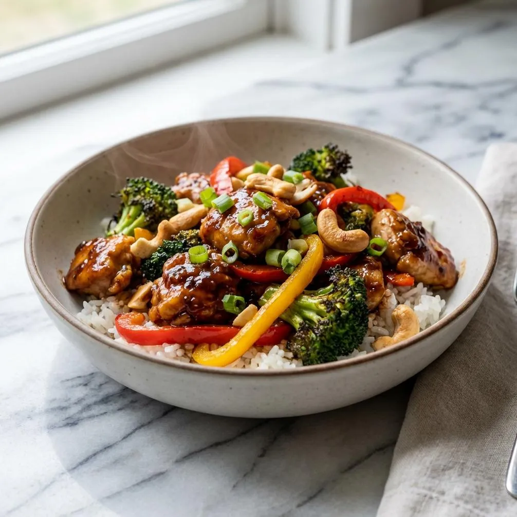 Easy Sheet Pan Cashew Chicken Recipe