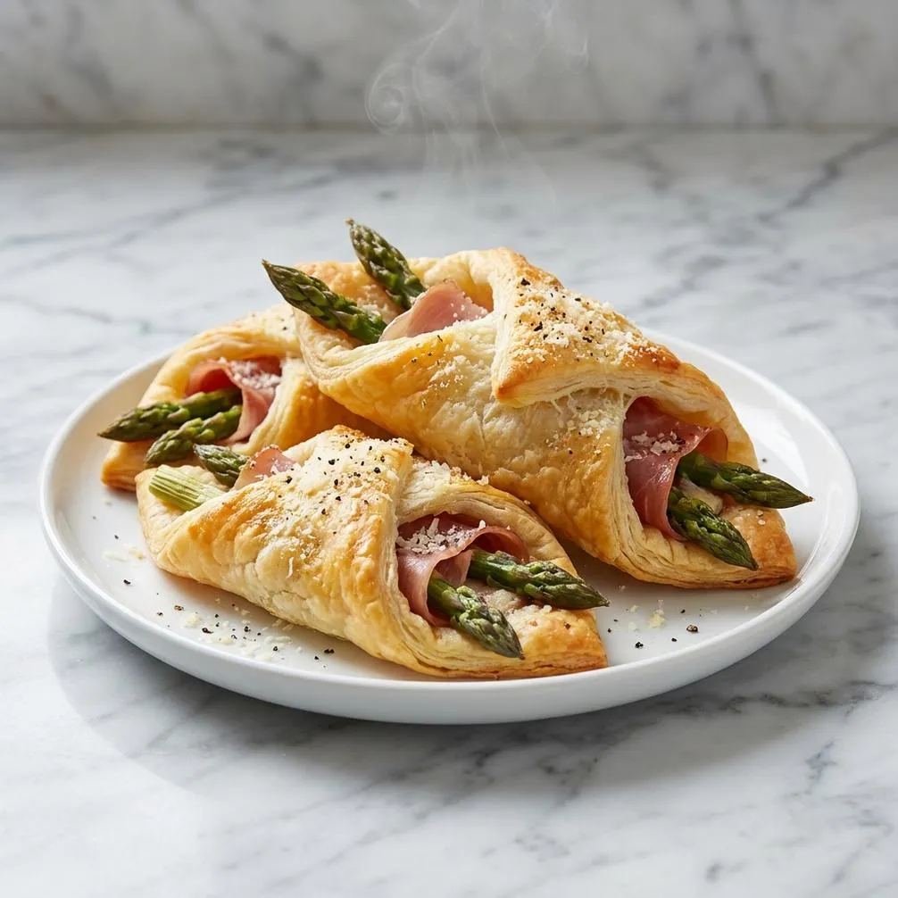 Easy recipe for 5 Prosciutto Asparagus Puff Pastry Bundles