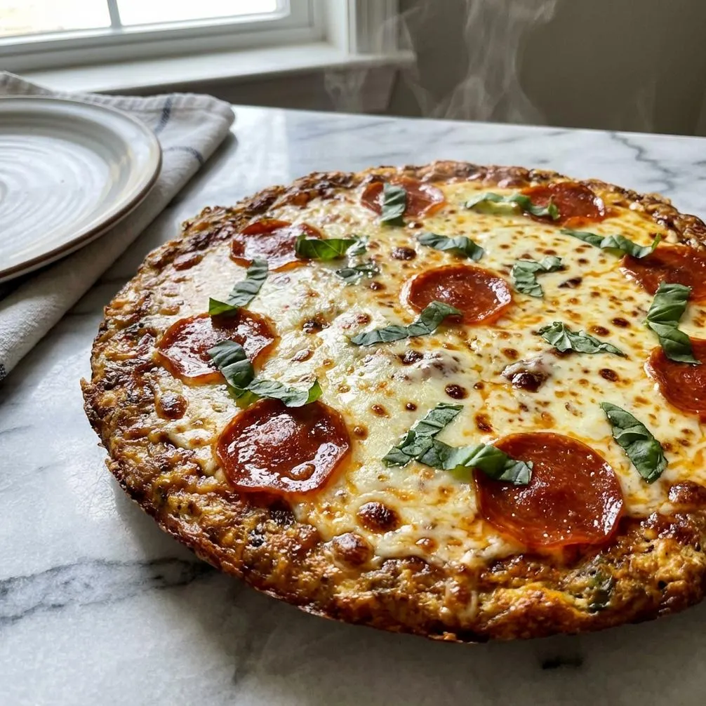 53G Protein Crustless Pizza You Can Bake