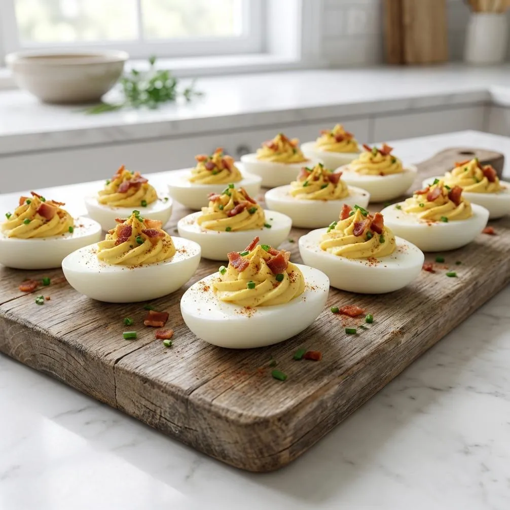 15-Topping Build Your Own Deviled Egg Board