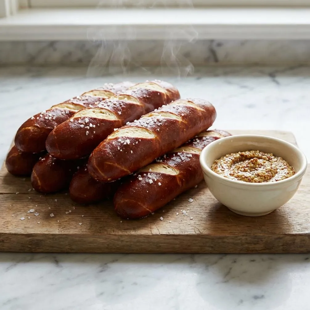 Easy recipe for German Soft Pretzel Sticks Recipe