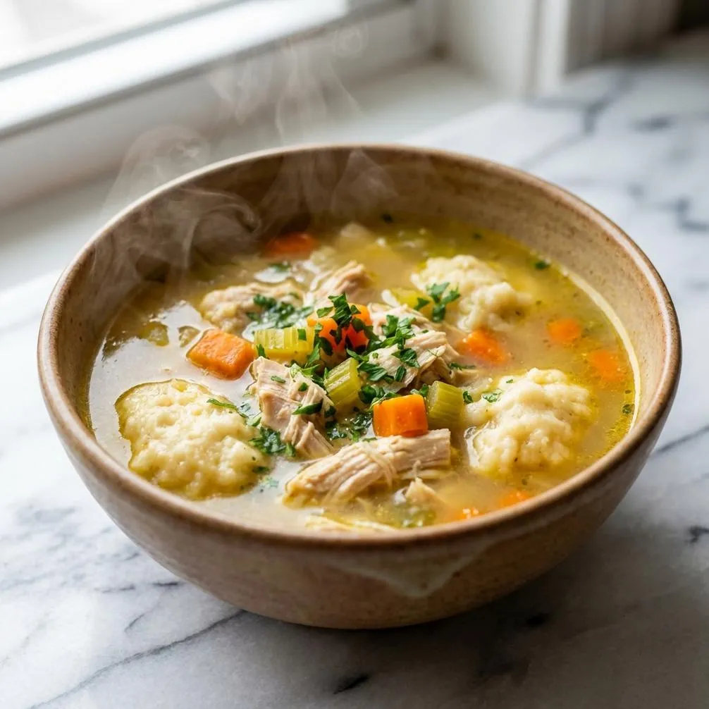 Easy recipe for Hearty Dairy-Free Chicken Dumpling Soup in 30