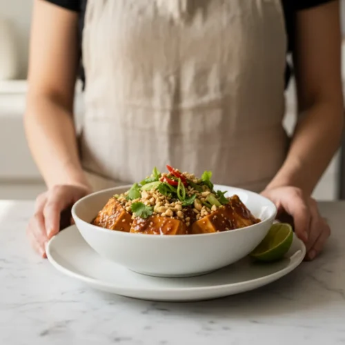 Hoisin Peanut Lime Cold Silken Tofu lifestyle