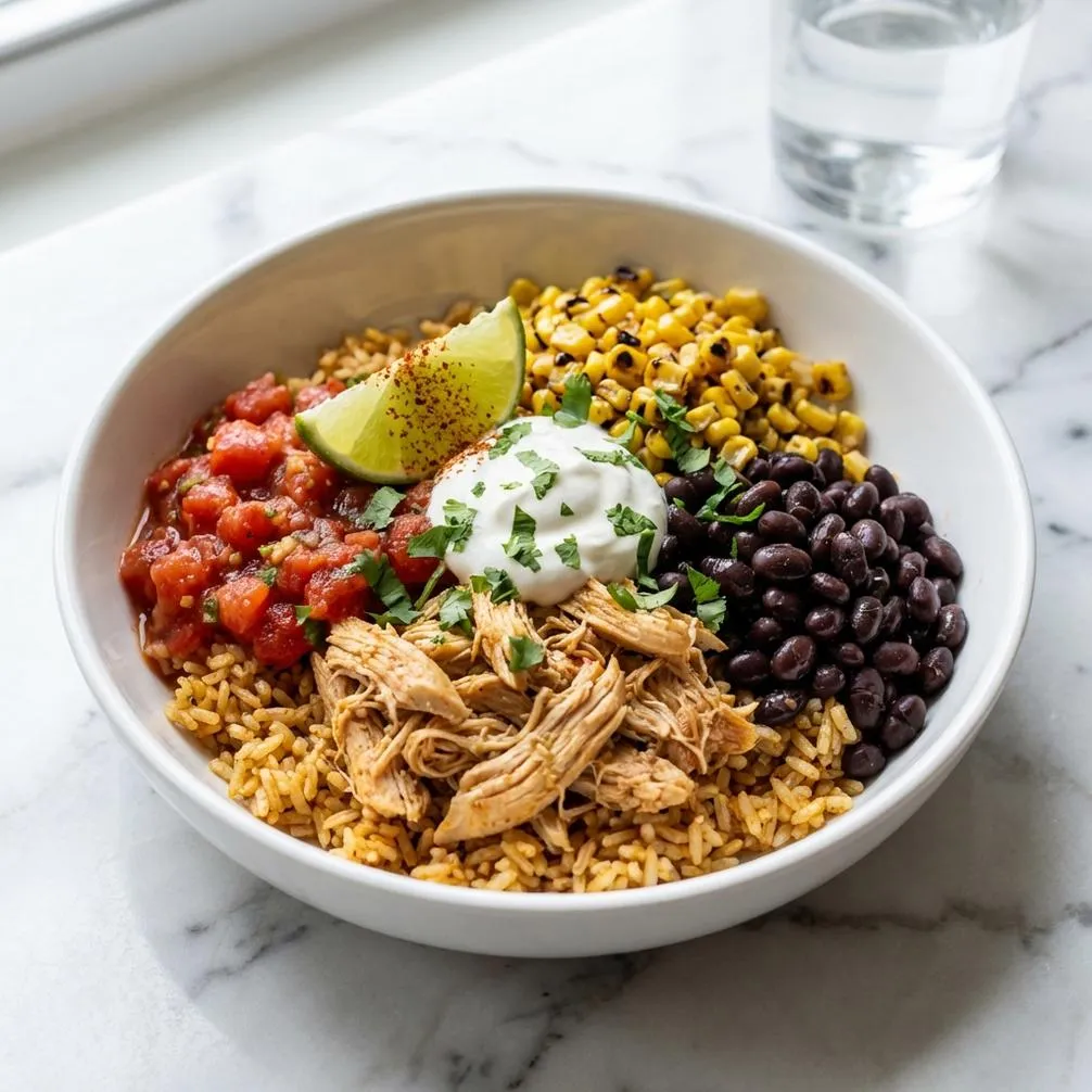 Instant Pot Weeknight Chicken and Rice Burrito Bowls