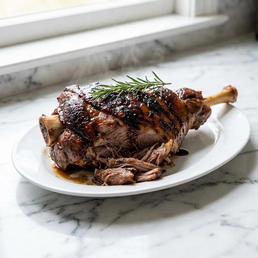 Slow Cooked Lamb Shoulder with Balsamic