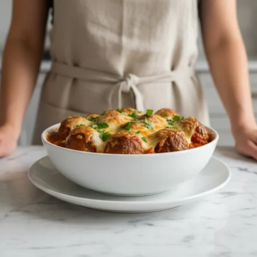Slow Cooker Meatball Casserole lifestyle
