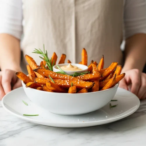 Crispy Oven Baked Sweet Potato Fries lifestyle