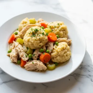 Crockpot Chicken And Dumplings Recipe featured