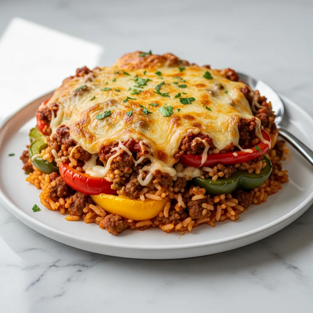 Crockpot Stuffed Pepper Casserole