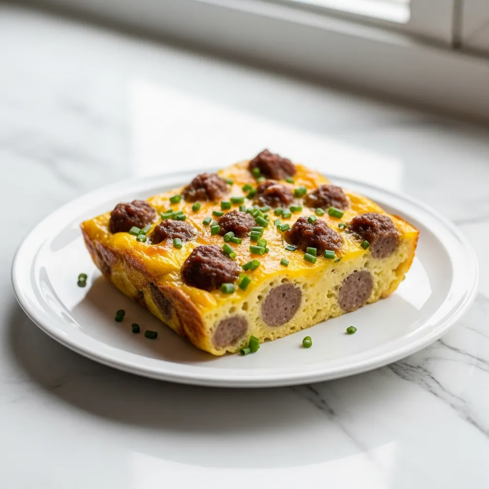 Keto Sausage Egg Bake in 5 Steps