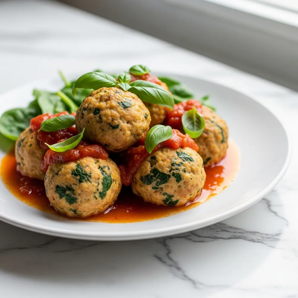 Low Carb Spinach Chicken Meatballs