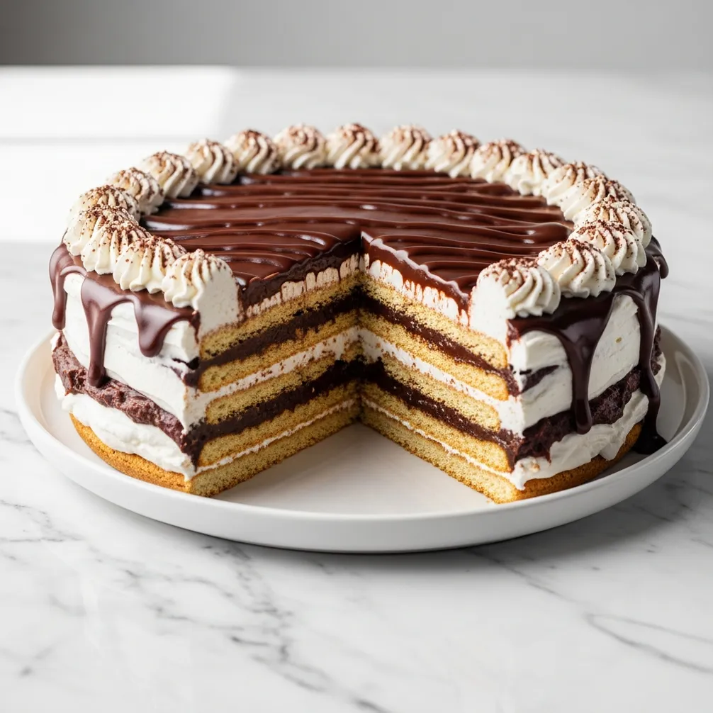 No Bake Chocolate Eclair Icebox Cake