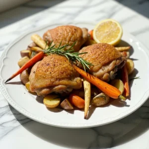 Oven Baked Chicken Thighs featured