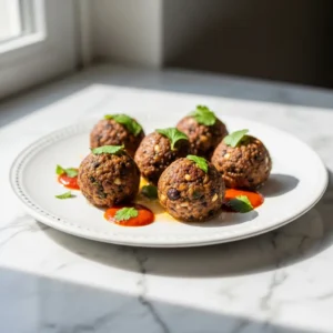 Vegan Black Bean Meatballs featured